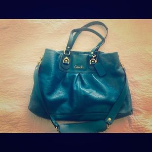 Teal Authentic Coach Handbag